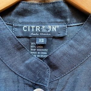 CITRON Jacket - Size: XS - Black ground fabric multi color design.